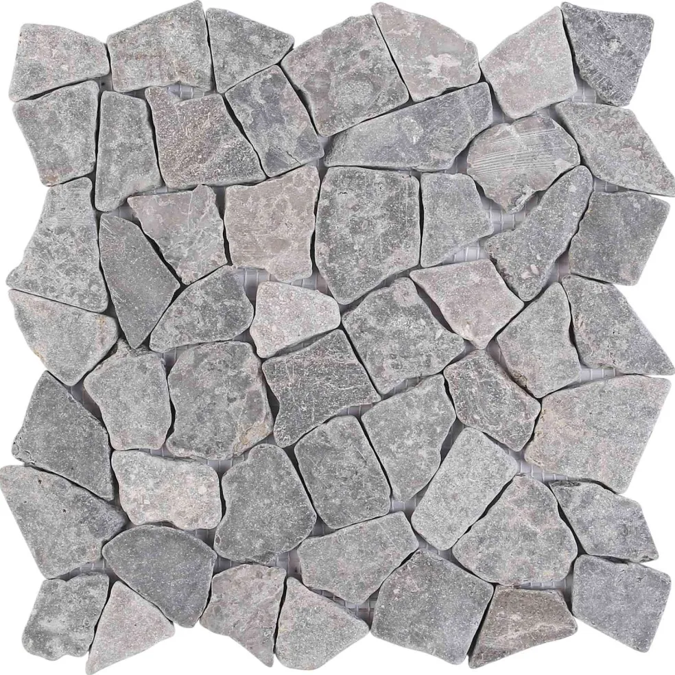 vidaXL Mozaïek Tegels Lichtgrijs 30 x 30 cm Marmer