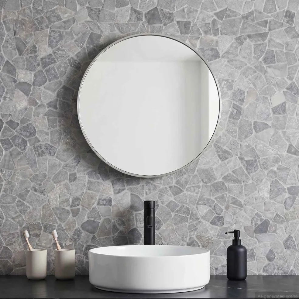 vidaXL Mozaïek Tegels Lichtgrijs 30 x 30 cm Marmer