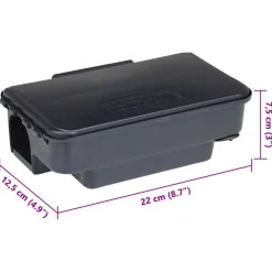 vidaXL Muizenvallen 4 st 22x12,5x7,5 cm zwart
