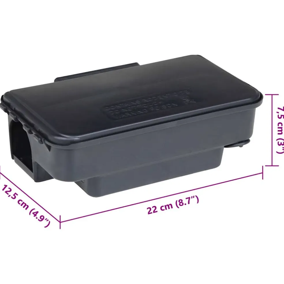vidaXL Muizenvallen 4 st 22x12,5x7,5 cm zwart
