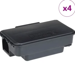 vidaXL Muizenvallen 4 st 22x12,5x7,5 cm zwart