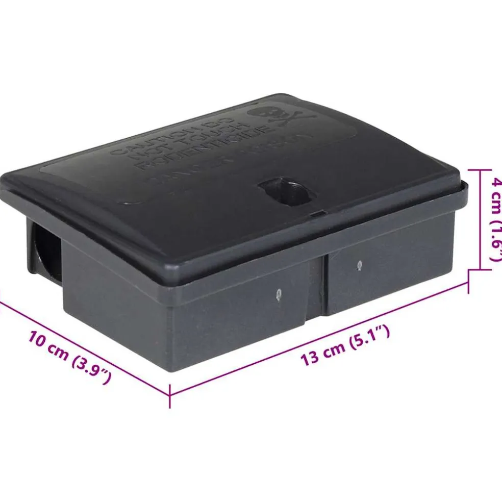 vidaXL Muizenvallen 5 st 13x10x4 cm zwart