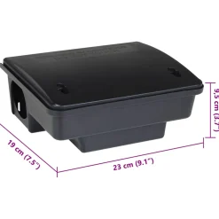 vidaXL Muizenvallen 4 st 23x19x9,5 cm zwart