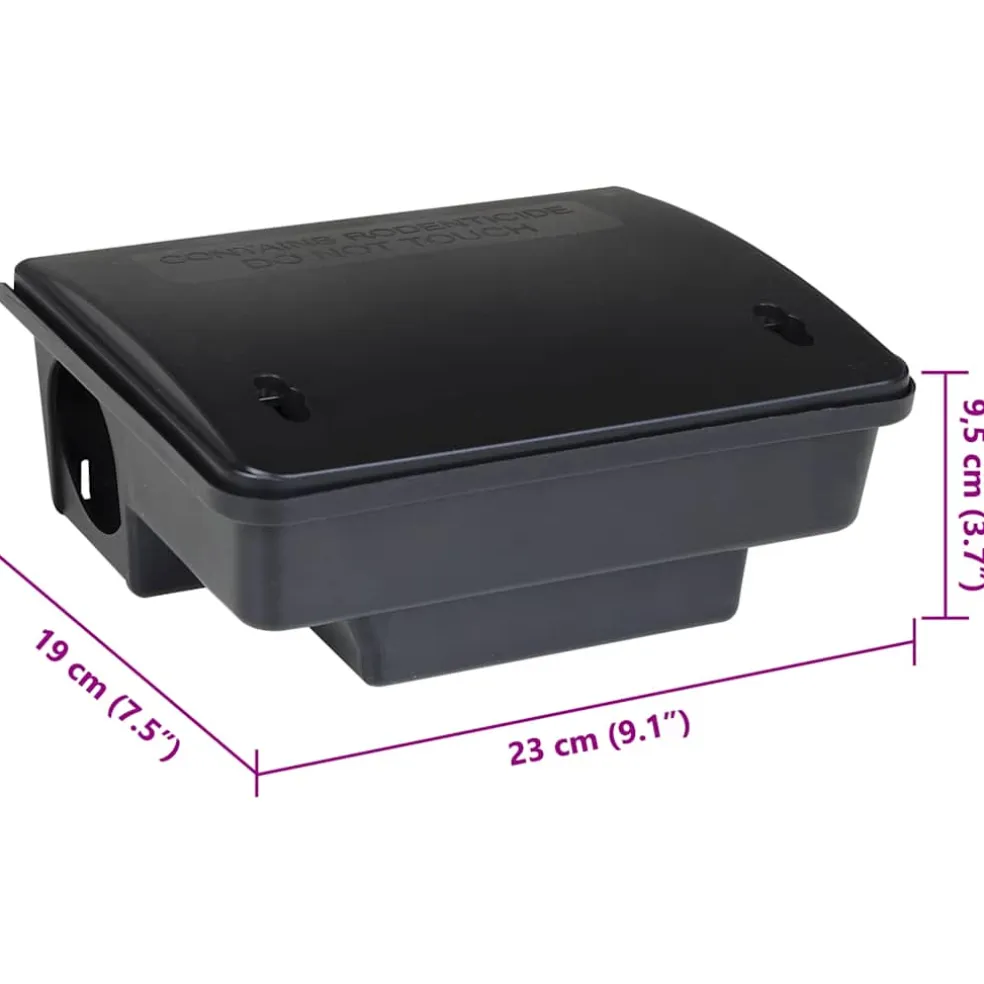 vidaXL Muizenvallen 4 st 23x19x9,5 cm zwart