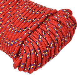 vidaXL Multifunctioneel gebruikstouw 4 mm 500 m Rood PP