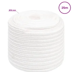 vidaXL Multifunctioneel gebruikstouw 18 mm 25 m Wit PP
