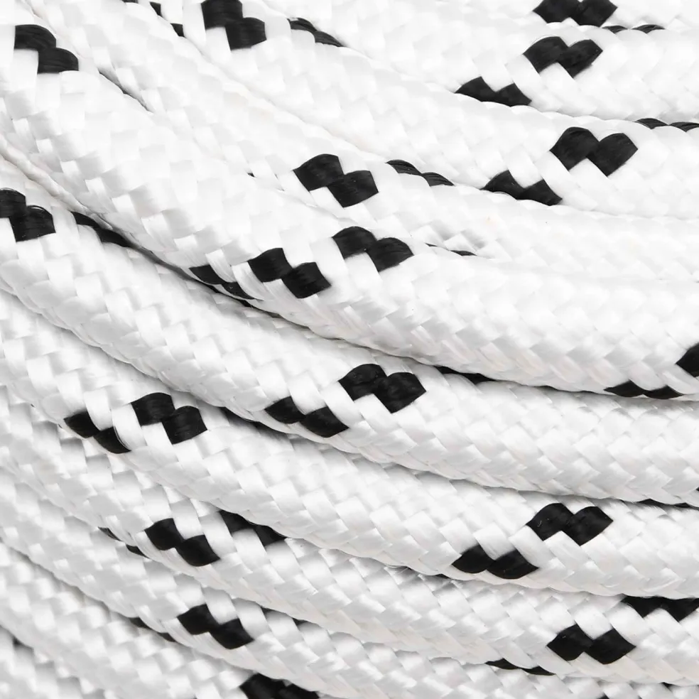 vidaXL Multifunctioneel gebruikstouw 14 mm 25 m Wit Polyester