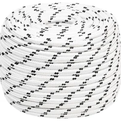 vidaXL Multifunctioneel gebruikstouw 14 mm 25 m Wit Polyester