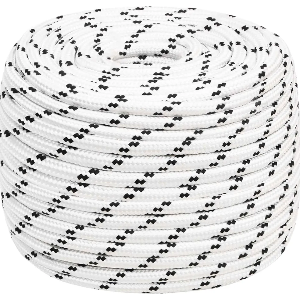 vidaXL Multifunctioneel gebruikstouw 14 mm 25 m Wit Polyester