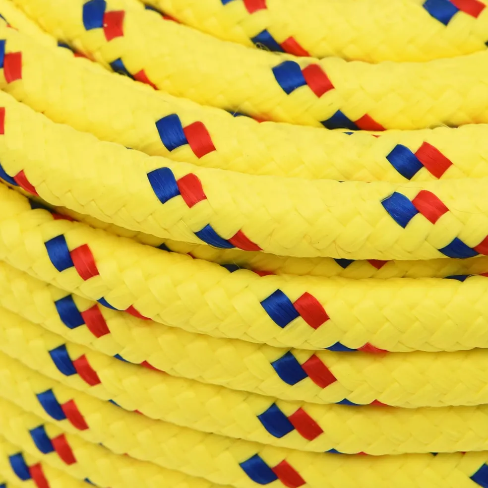 vidaXL Multifunctioneel gebruikstouw 12 mm 50 m Geel PP