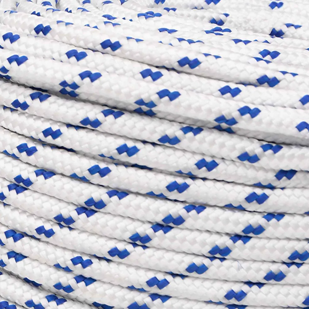 vidaXL Multifunctioneel gebruikstouw 10 mm 25 m Wit en Blauw PP