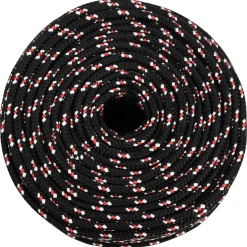 vidaXL Multifunctioneel gebruikstouw 10 mm 500 m Zwart en Rood PP