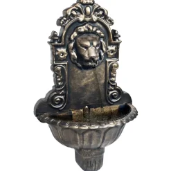 vidaXL Muurfontein leeuwenkop brons
