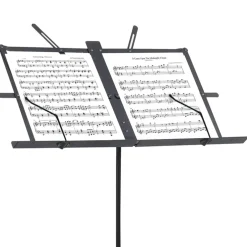vidaXL Muziekboekenstandaard staal zwart