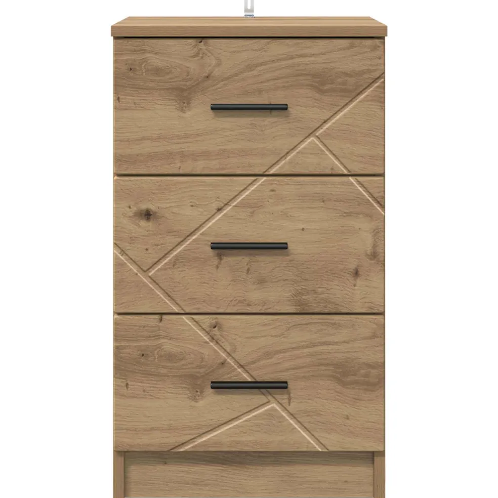 vidaXL Nachtkastje artisanaal eikenkleurig 38 x 38 x 66 cm