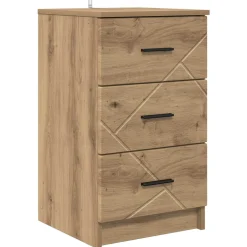vidaXL Nachtkastje artisanaal eikenkleurig 38 x 38 x 66 cm