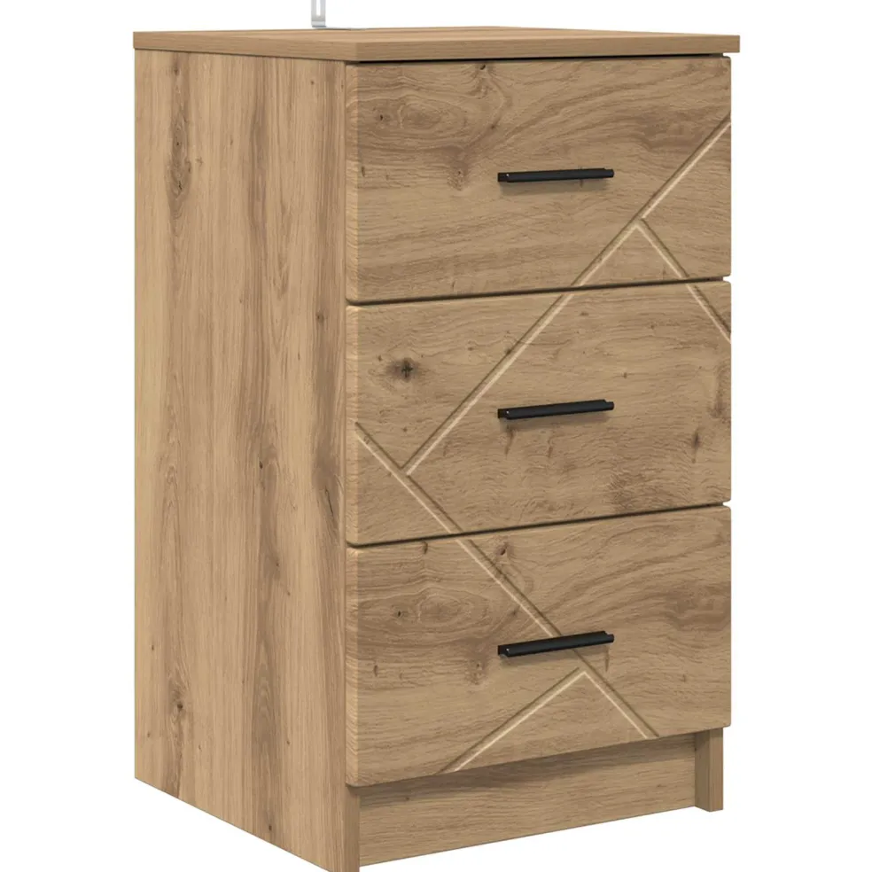 vidaXL Nachtkastje artisanaal eikenkleurig 38 x 38 x 66 cm