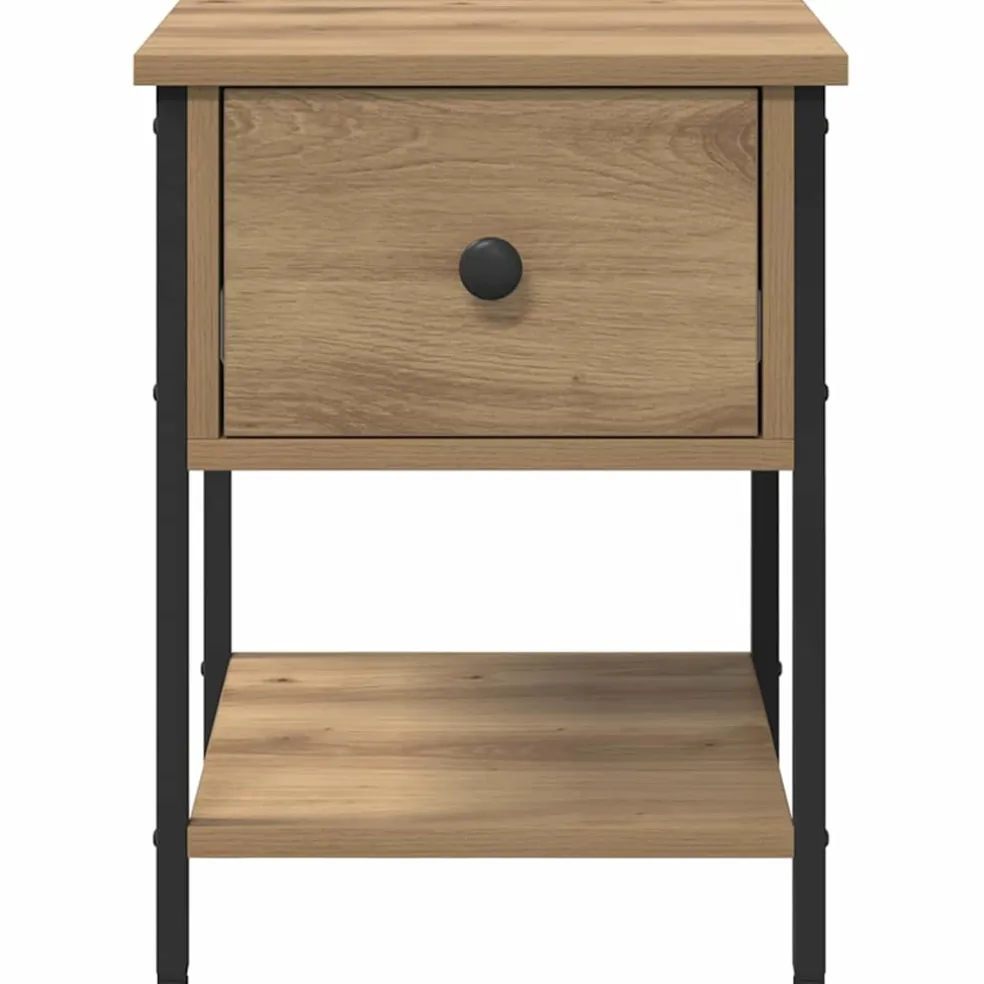 vidaXL Nachtkastje Artisan Eiken 34 x 35,5 x 45 cm Bewerkt hout