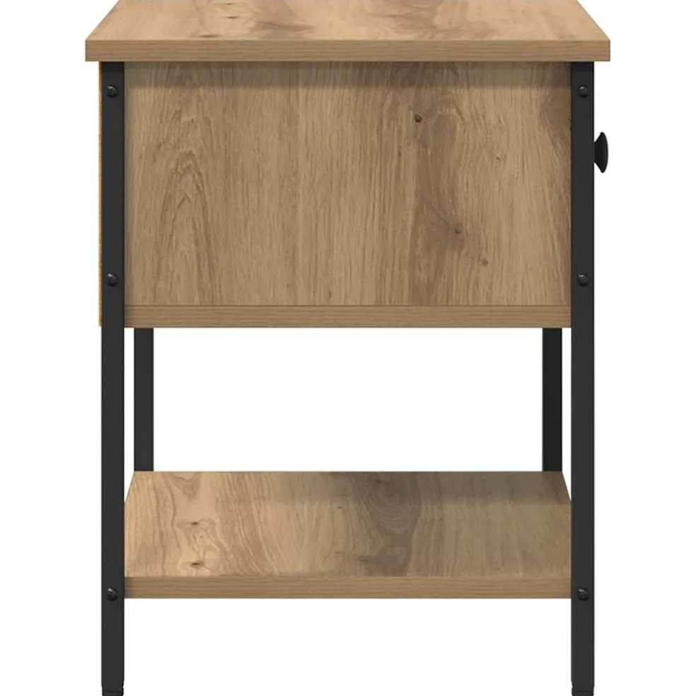 vidaXL Nachtkastje Artisan Eiken 34 x 35,5 x 45 cm Bewerkt hout