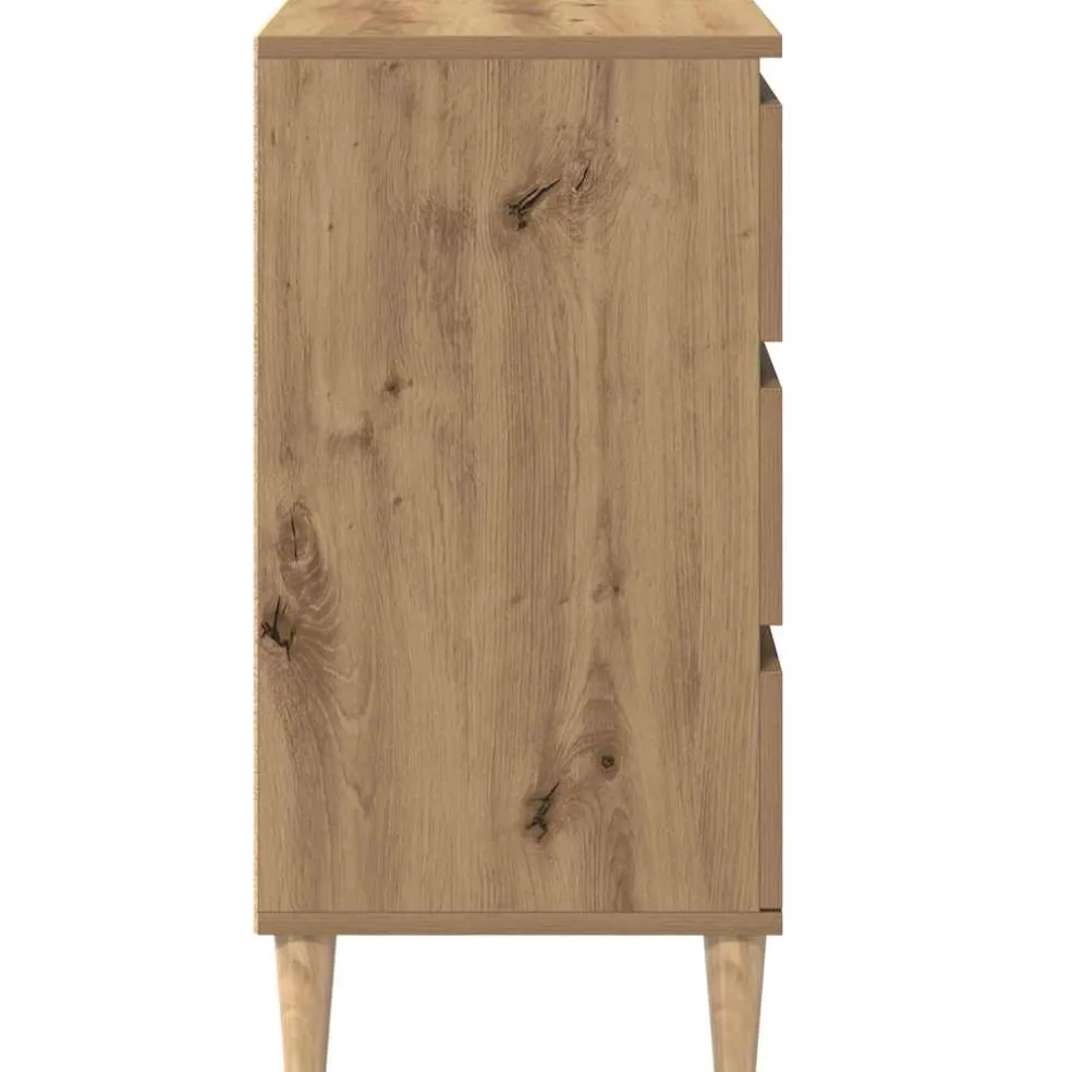 vidaXL Nachtkastje Artisan Eiken 40 x 35 x 70 cm Bewerkt hout