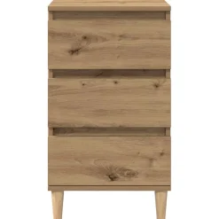 vidaXL Nachtkastje Artisan Eiken 40 x 35 x 70 cm Bewerkt hout