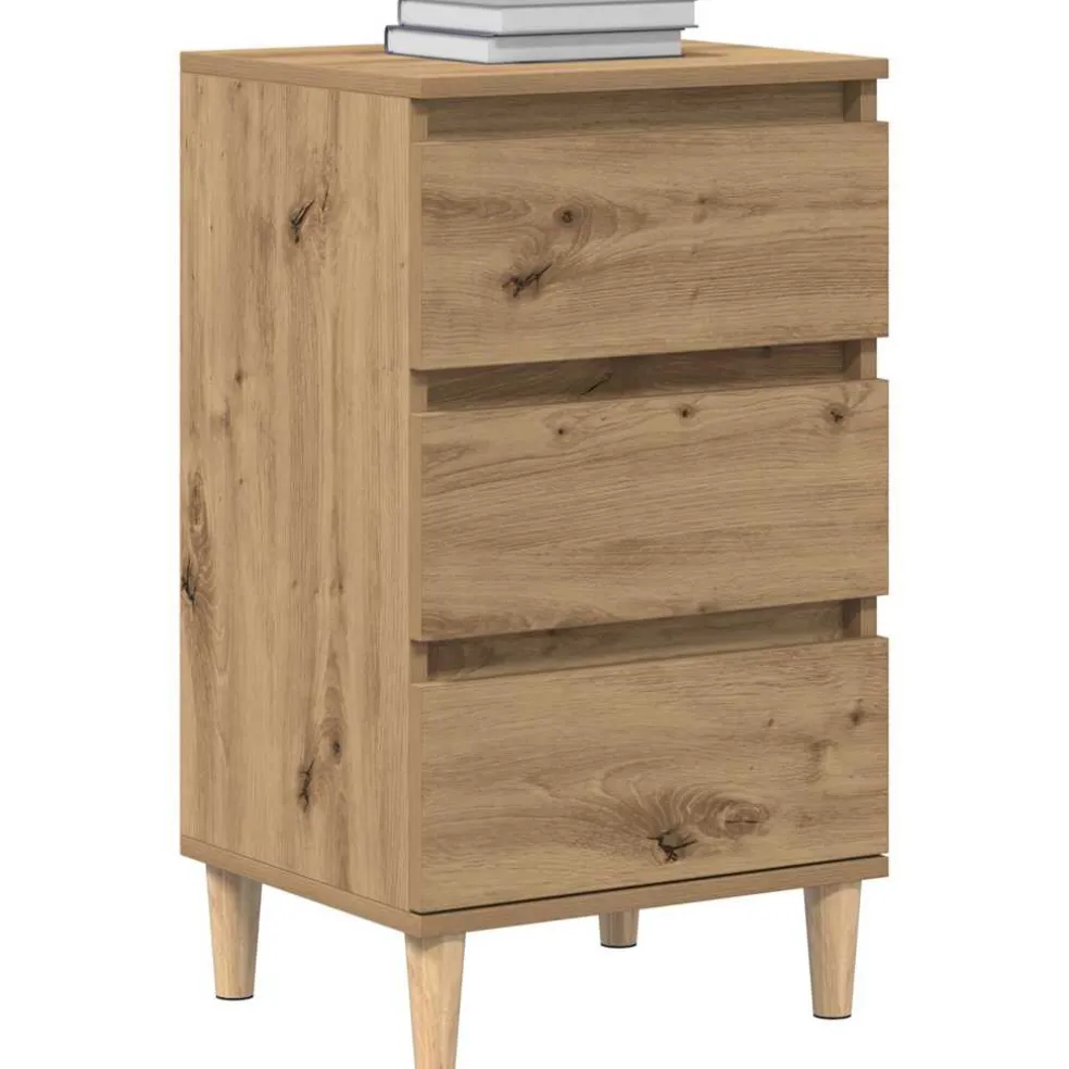vidaXL Nachtkastje Artisan Eiken 40 x 35 x 70 cm Bewerkt hout