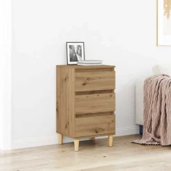 vidaXL Nachtkastje Artisan Eiken 40 x 35 x 70 cm Bewerkt hout