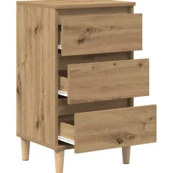 vidaXL Nachtkastje Artisan Eiken 40 x 35 x 70 cm Bewerkt hout