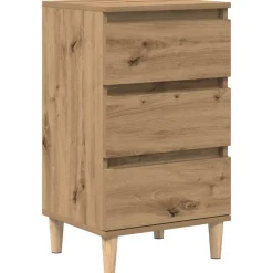 vidaXL Nachtkastje Artisan Eiken 40 x 35 x 70 cm Bewerkt hout