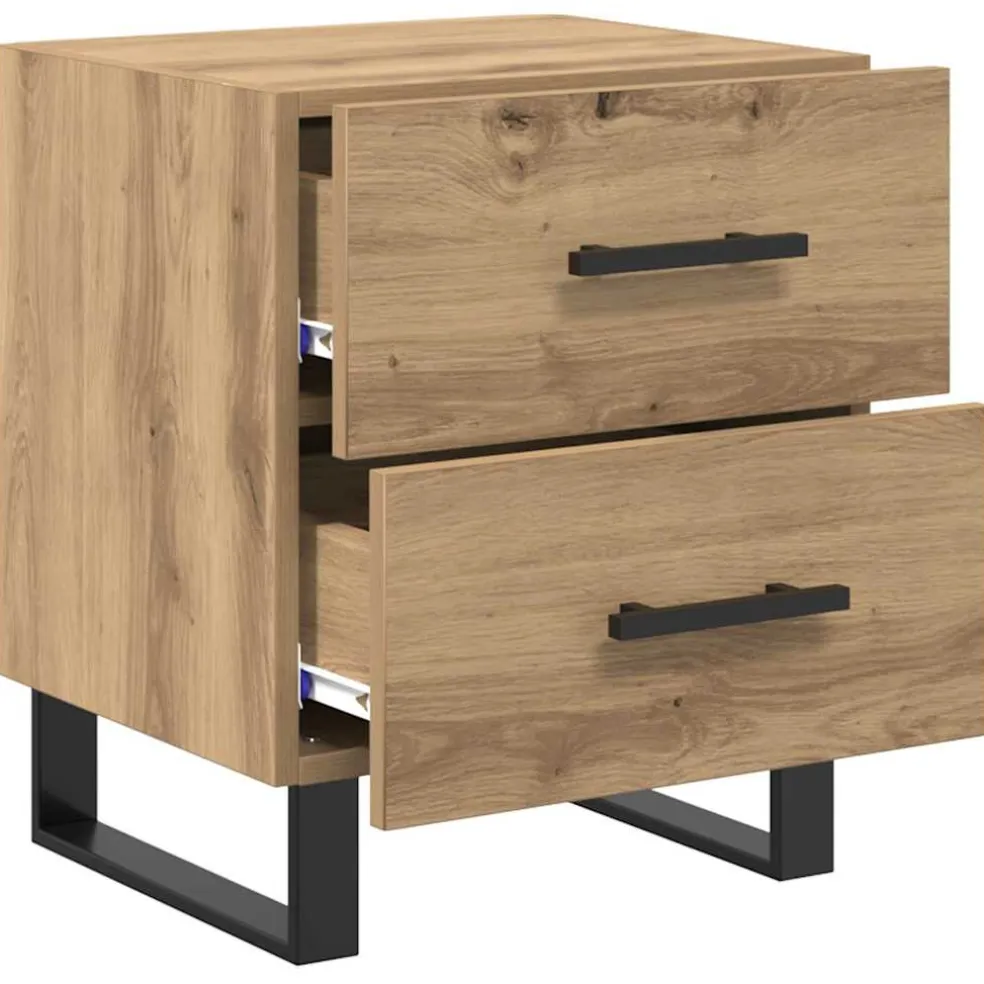 vidaXL Nachtkastje Artisan Eiken 40 x 35 x 47,5 cm Bewerkt hout