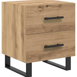 vidaXL Nachtkastje Artisan Eiken 40 x 35 x 47,5 cm Bewerkt hout