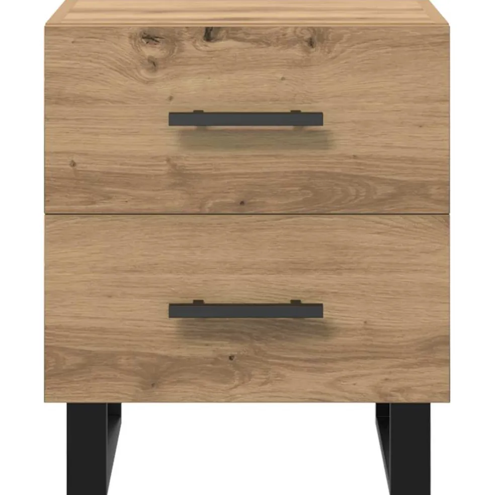 vidaXL Nachtkastje Artisan Eiken 40 x 35 x 47,5 cm Bewerkt hout