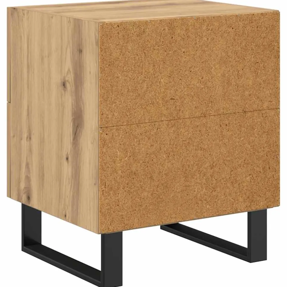 vidaXL Nachtkastje Artisan Eiken 40 x 35 x 47,5 cm Bewerkt hout