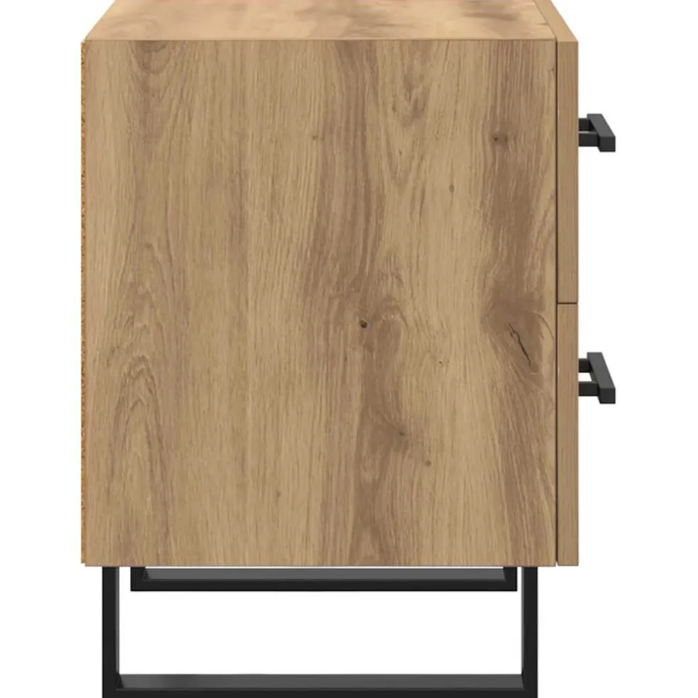 vidaXL Nachtkastje Artisan Eiken 40 x 35 x 47,5 cm Bewerkt hout