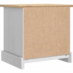 vidaXL Nachtkastje Corona Wit 53 x 39 x 47 cm Massief grenenhout