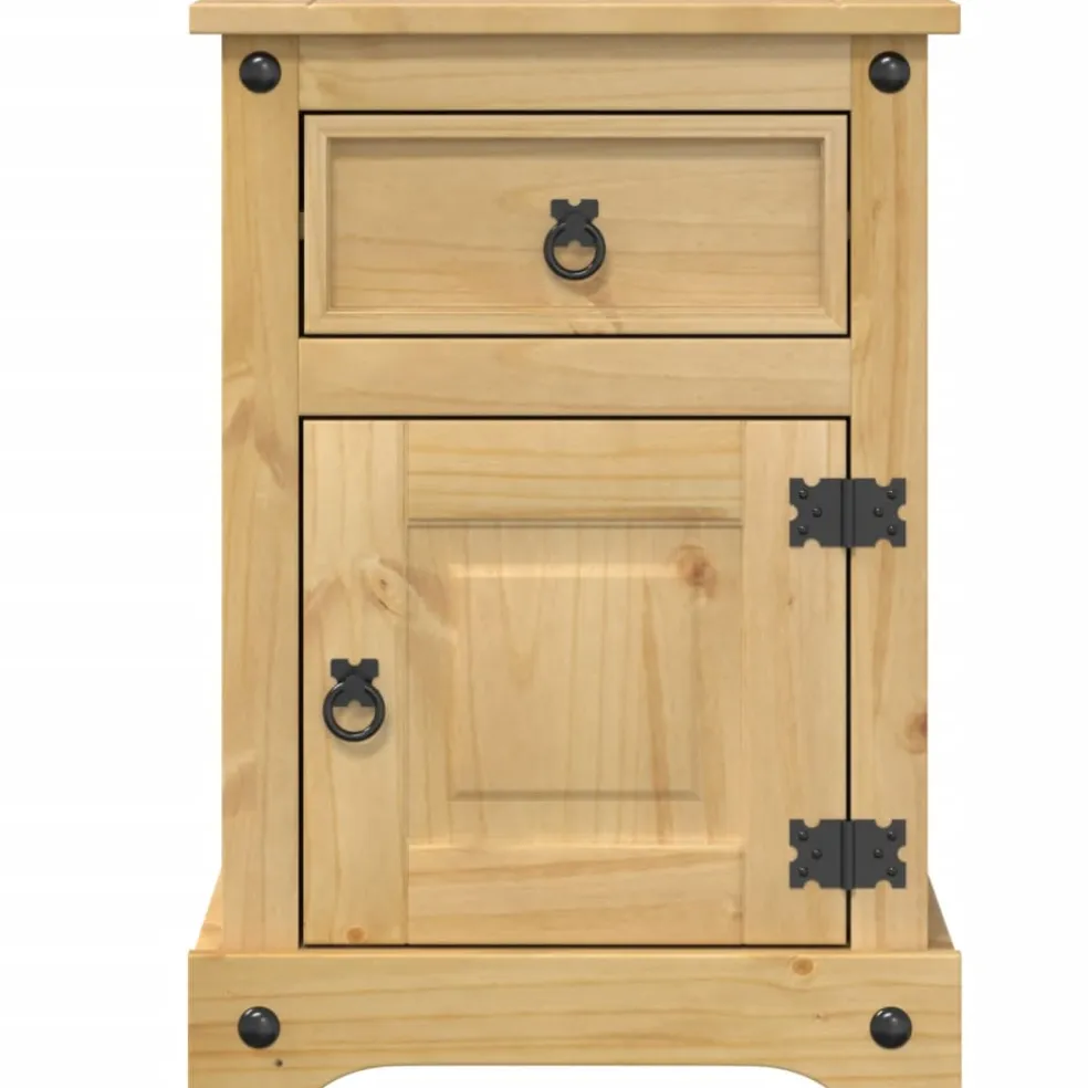 vidaXL Nachtkastje Corona 45x35x64 cm massief grenenhout