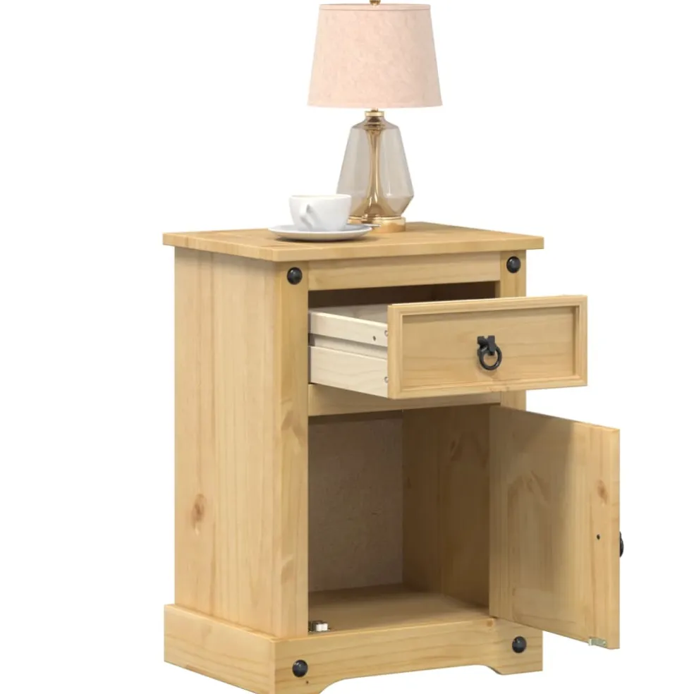 vidaXL Nachtkastje Corona 45x35x64 cm massief grenenhout