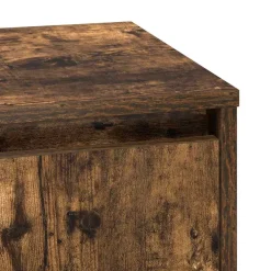 vidaXL Nachtkastje Gerookt eiken 39 x 34,5 x 50 cm Bewerkt hout
