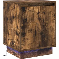 vidaXL Nachtkastje Gerookt eiken 39 x 34,5 x 50 cm Bewerkt hout