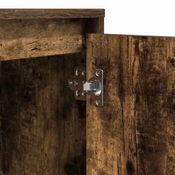 vidaXL Nachtkastje Gerookt eiken 39 x 34,5 x 50 cm Bewerkt hout