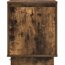vidaXL Nachtkastje Gerookt eiken 39 x 34,5 x 50 cm Bewerkt hout