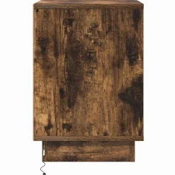 vidaXL Nachtkastje Gerookt eiken 39 x 34,5 x 50 cm Bewerkt hout
