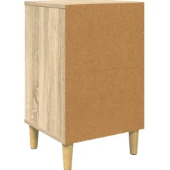vidaXL Nachtkastje HANAU Sonoma Eiken 36 x 33 x 60 cm Bewerkt hout
