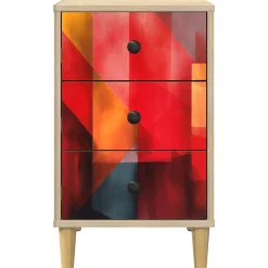 vidaXL Nachtkastje HEESCH Sonoma Eiken 36 x 33 x 60 cm Bewerkt hout