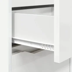 vidaXL Nachtkastje Hoogglans Wit 40 x 30 x 67 cm Bewerkt hout