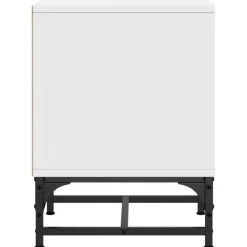 vidaXL Nachtkastje met glazen deur 35x37x50 cm wit