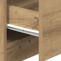 vidaXL Nachtkastje met 3 lades 39x35x65 cm zwart