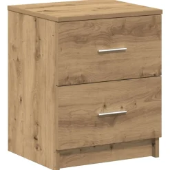 vidaXL Nachtkastje met 3 lades 39x35x65 cm zwart