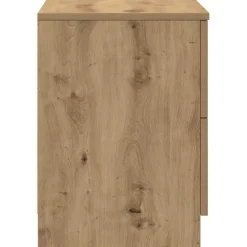 vidaXL Nachtkastje met 3 lades 39x35x65 cm zwart