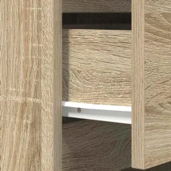 vidaXL Nachtkastje met 3 lades 39x35x65 cm sonoma eikenkleurig